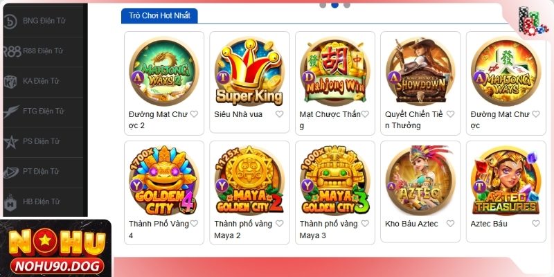 Đôi nét về sảnh slot game NOHU90